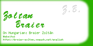 zoltan braier business card